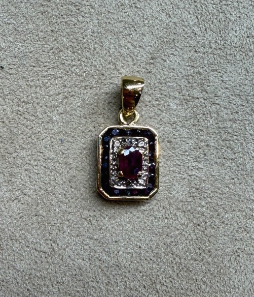 Pendentif Rubis et Diamants-photo-3