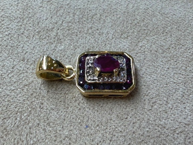 Pendentif Rubis et Diamants-photo-1