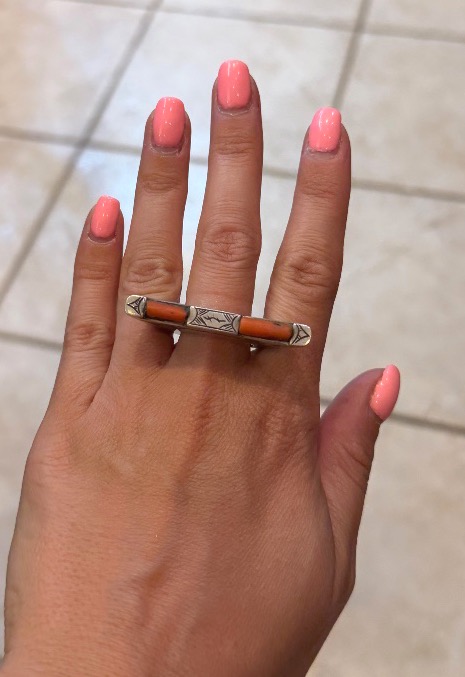 Bague berbere corail-photo-3