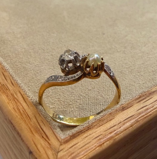 "you And Me" Pearl And Diamond Ring-photo-2