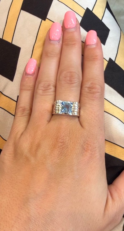 Bague tank aigue marine-photo-4