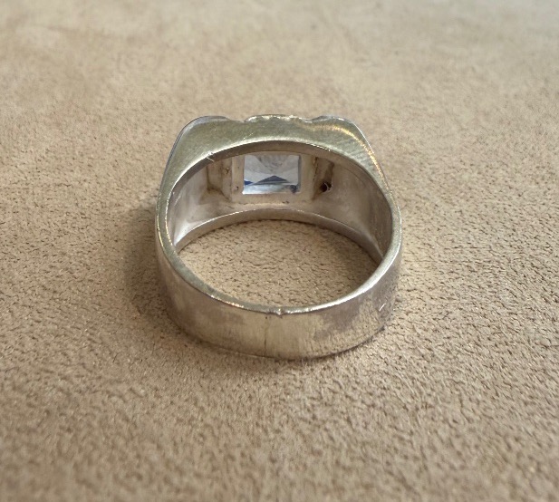 Bague tank aigue marine-photo-2