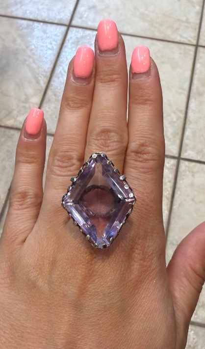 Bague losange Amethyste-photo-4