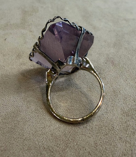Bague losange Amethyste-photo-3