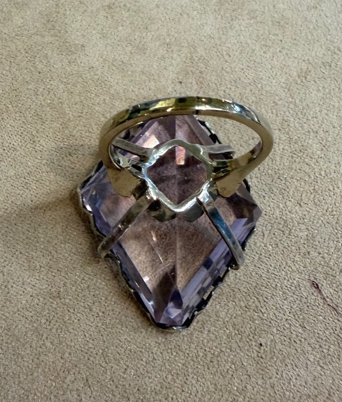 Bague losange Amethyste-photo-4