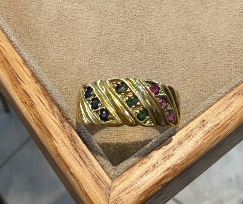 Band Ring With Sapphires, Emeralds, And Rubies-photo-4