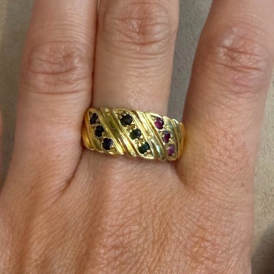 Band Ring With Sapphires, Emeralds, And Rubies-photo-1