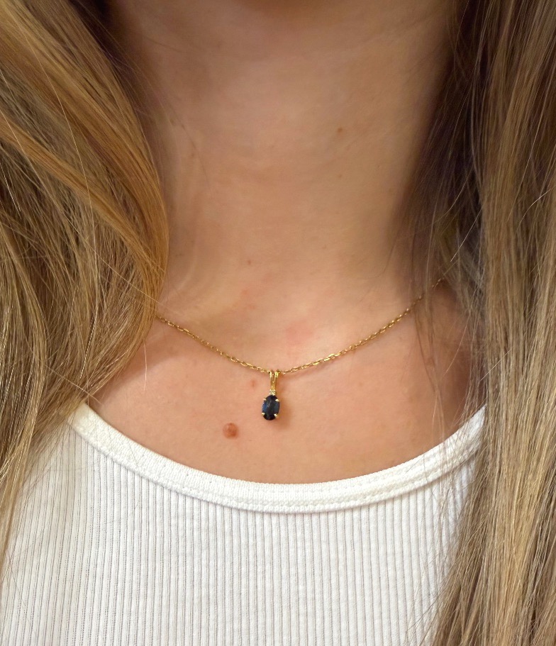 Pendentif saphir et diamant-photo-1