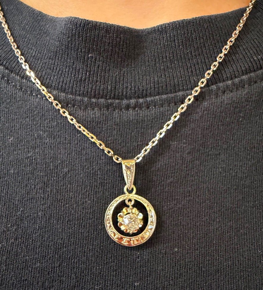 Pendentif Art déco 1925 Diamant-photo-2