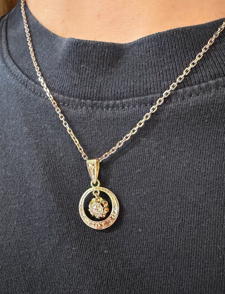 Pendentif Art déco 1925 Diamant-photo-4