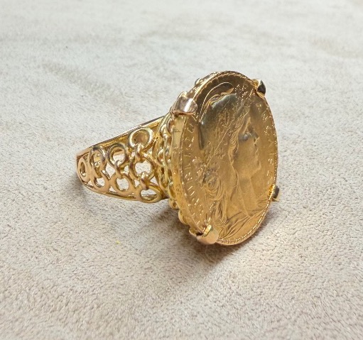 Bague pièce 20 francs-photo-4