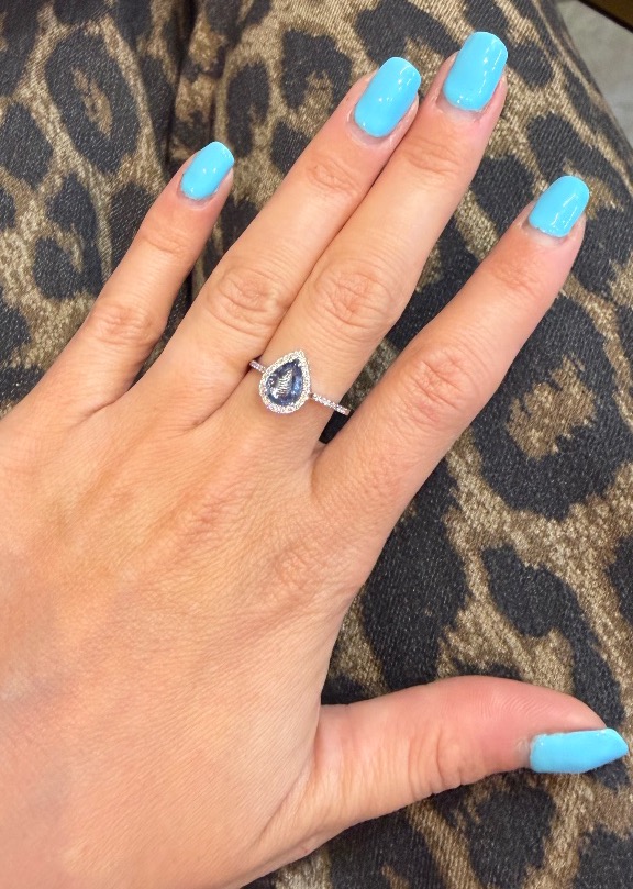 Bague poire saphir-photo-1