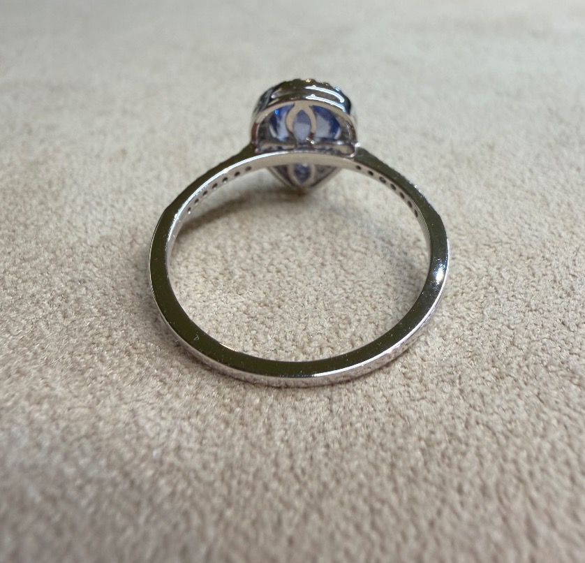 Bague poire saphir-photo-4