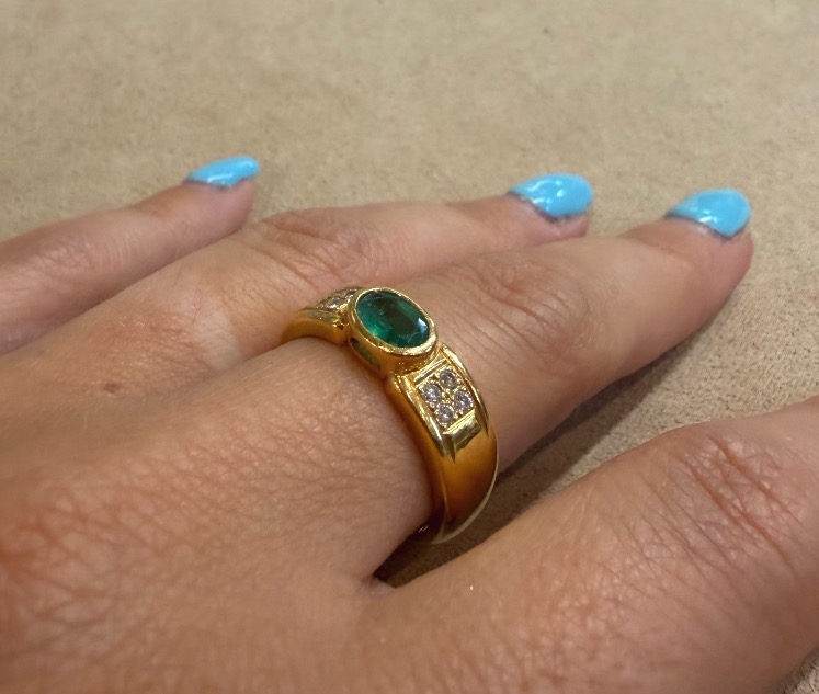 Emerald And Diamond Ring-photo-3