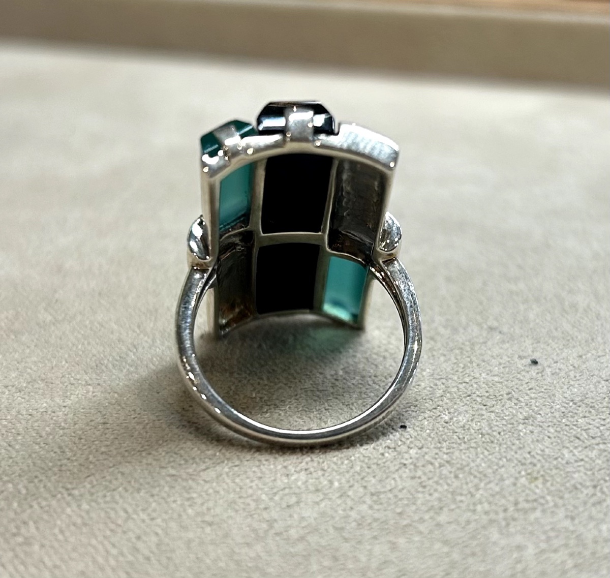 Rectangular Onyx Ring -photo-2