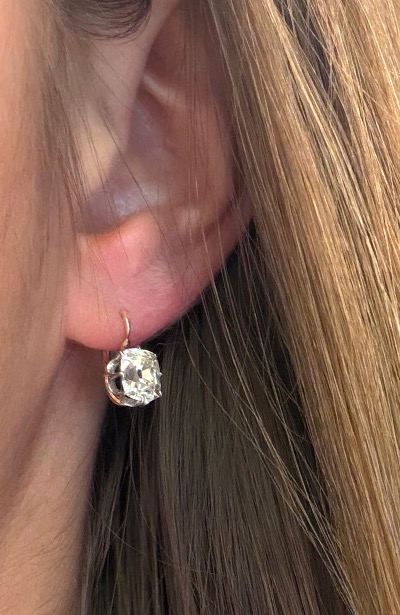 Boucles d'oreille trembleuses diamants-photo-3
