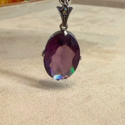 Pendentif pierre violette-photo-3
