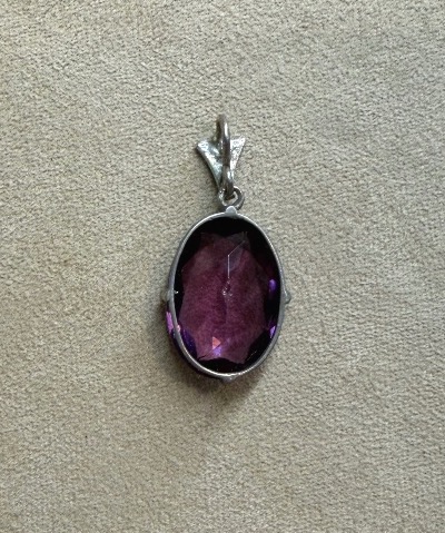 Pendentif pierre violette-photo-1