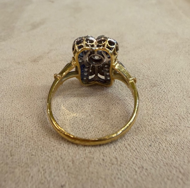 Bague saphir et diamants-photo-5