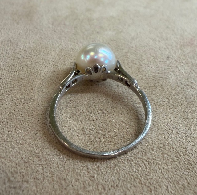 Bague perle et diamants-photo-5