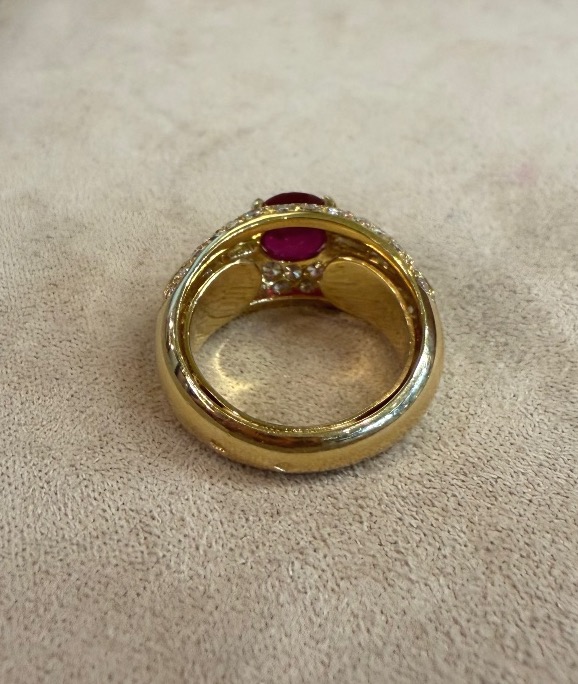 Ruby And Diamond Band Ring-photo-3