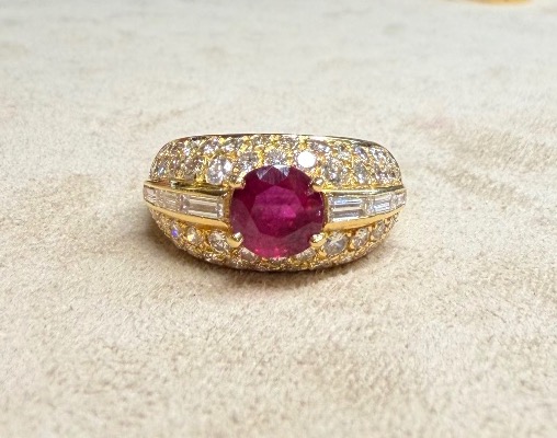 Ruby And Diamond Band Ring