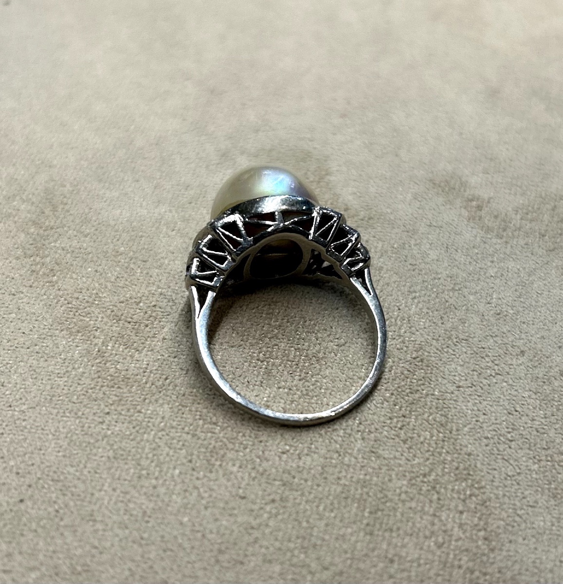 Bague Perle et diamants-photo-4