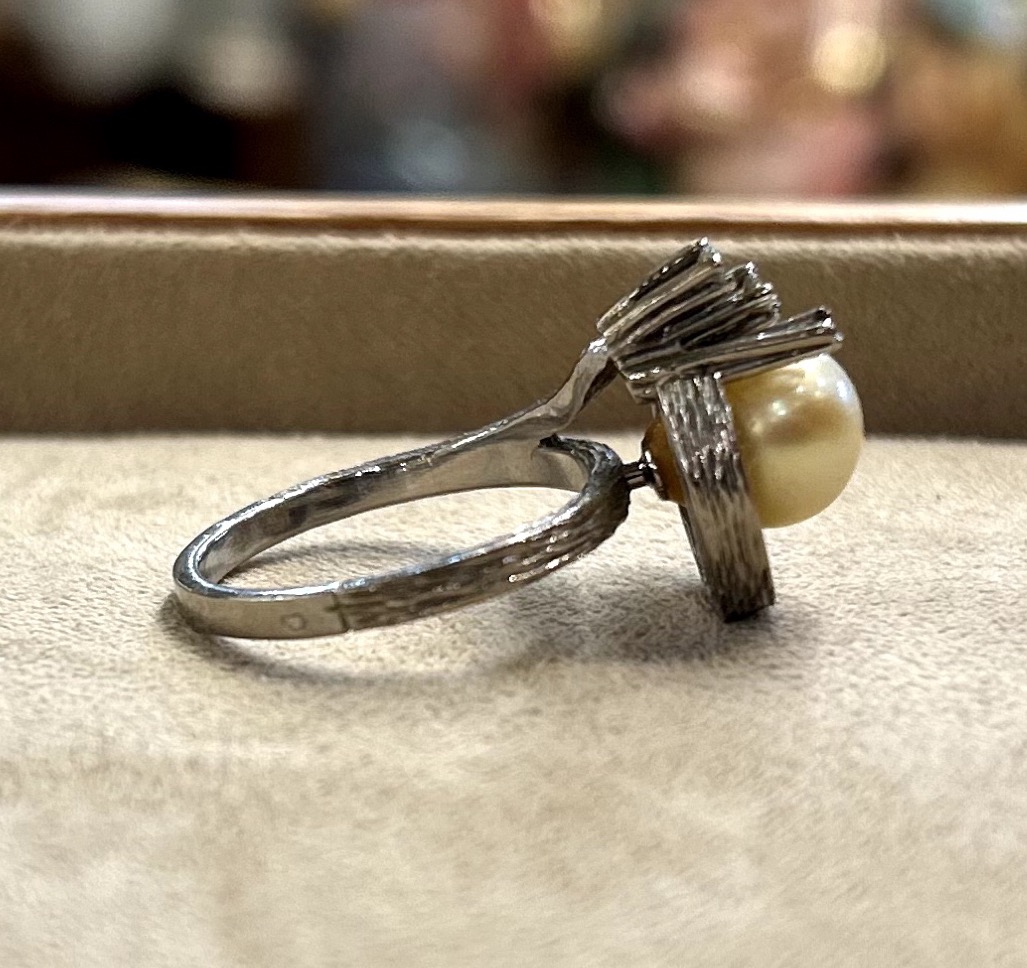 Bague perle et diamants-photo-2