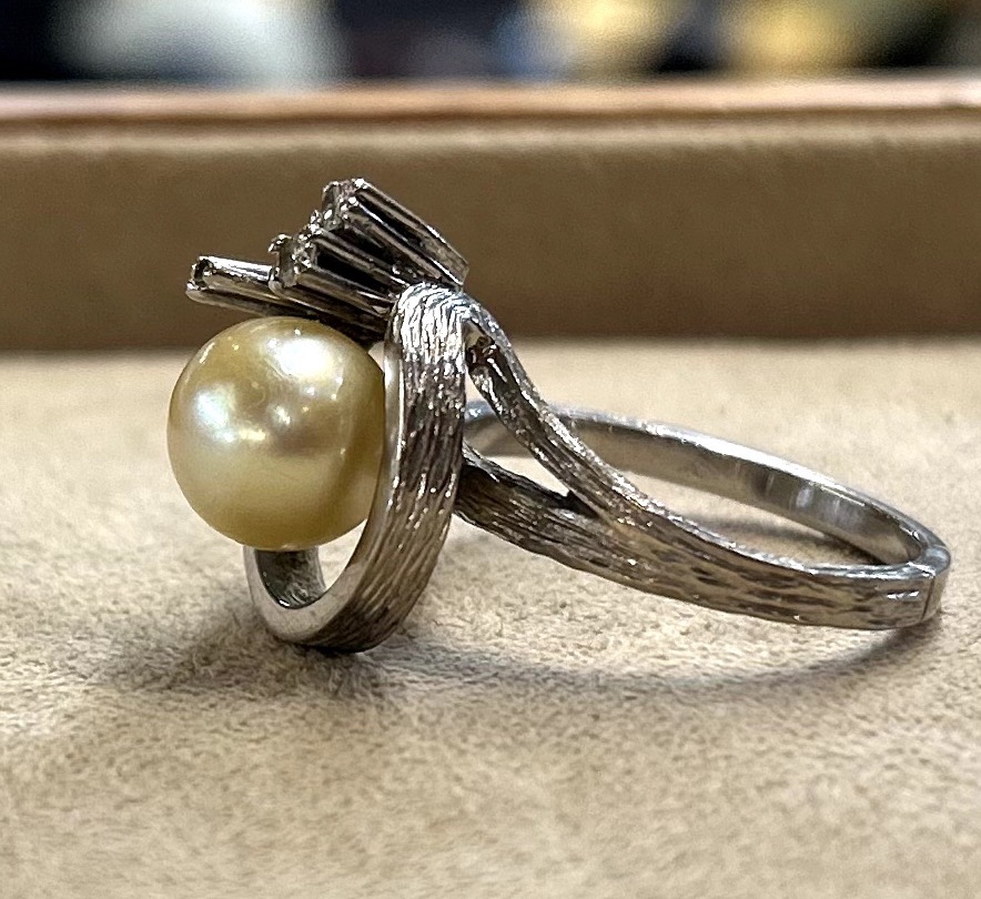 Bague perle et diamants-photo-4