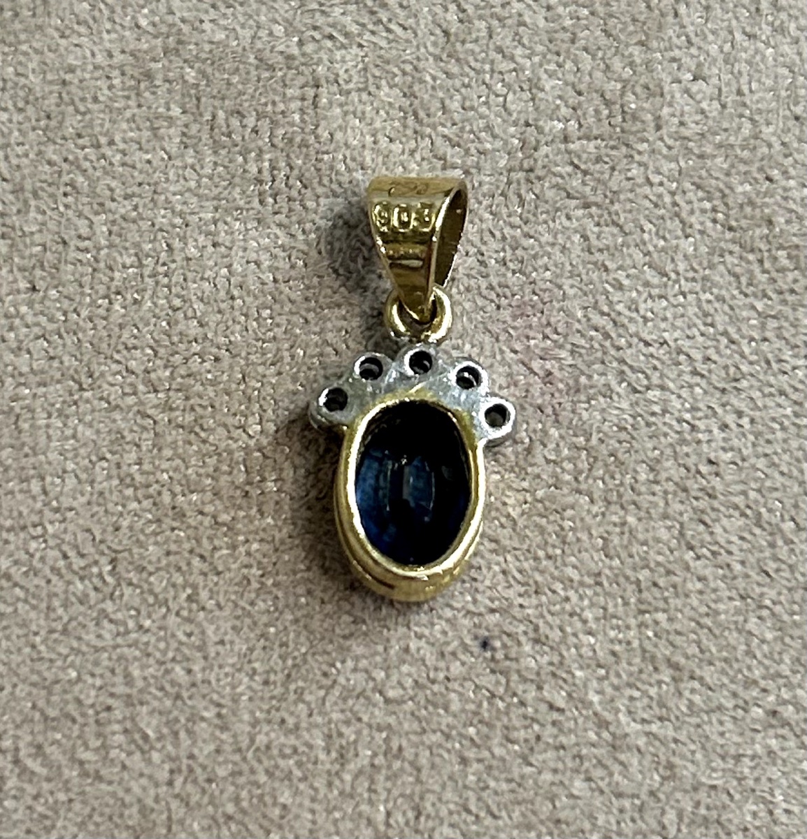 Pendentif Saphir et Diamants-photo-3
