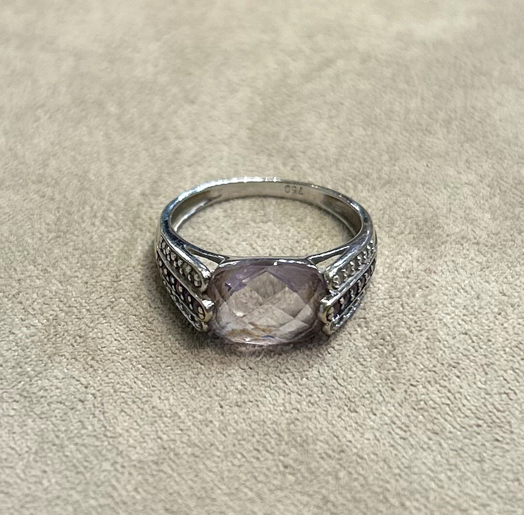 Bague Amethyste & diamants-photo-2