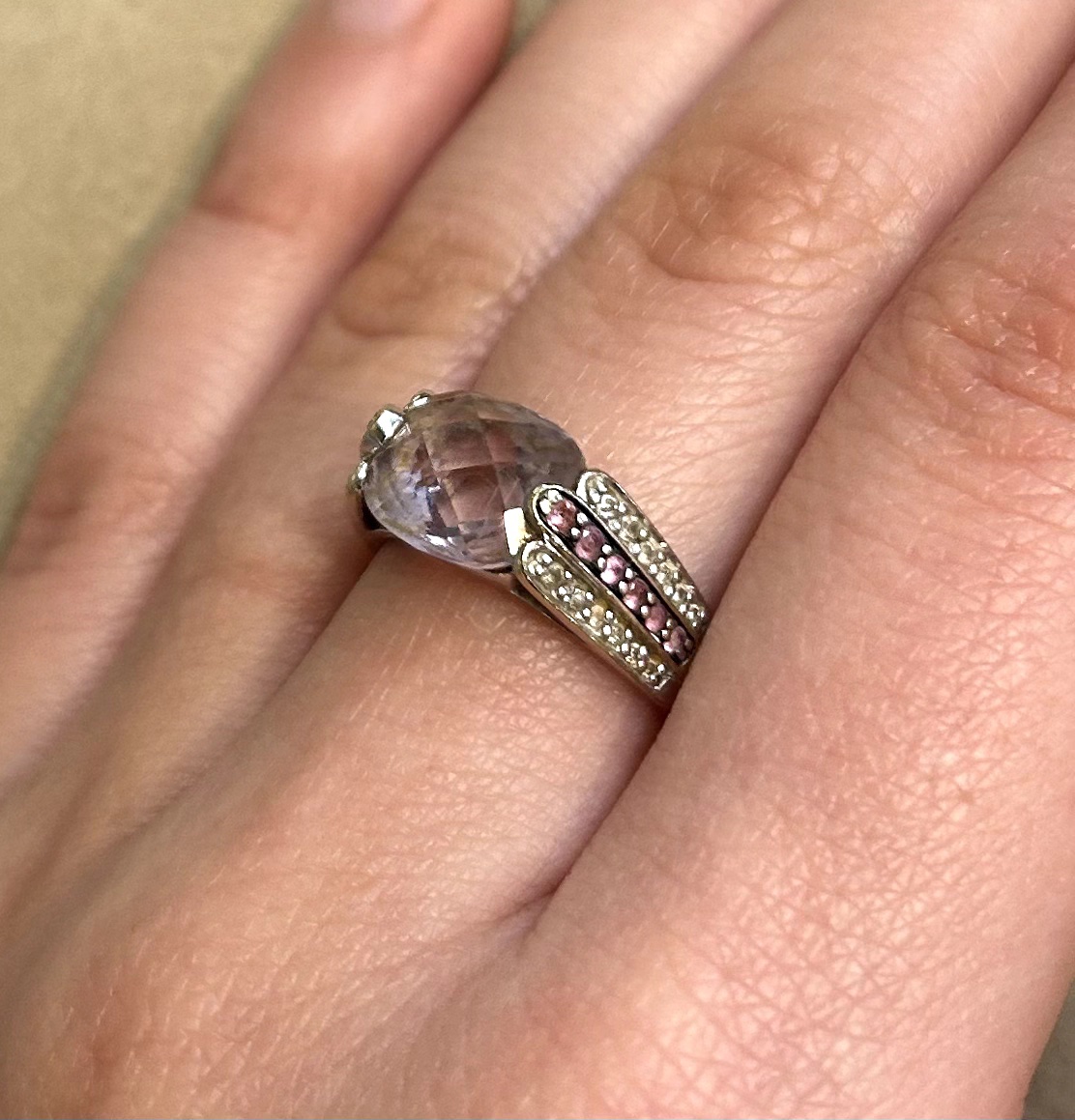 Bague Amethyste & diamants-photo-3