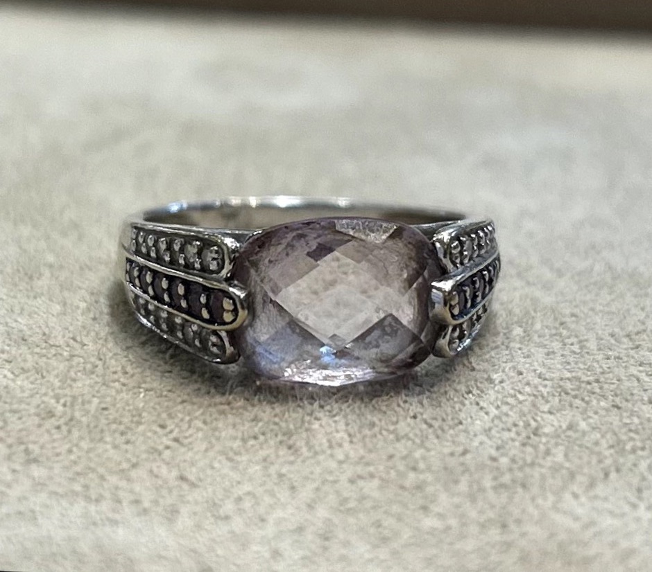 Bague Amethyste & diamants