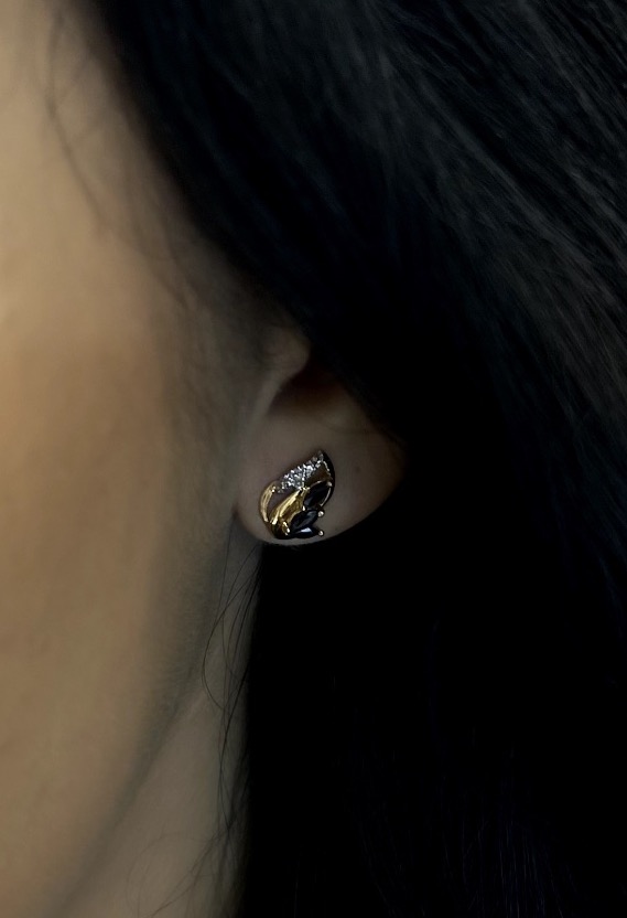 Sapphire & Diamond Earrings-photo-2