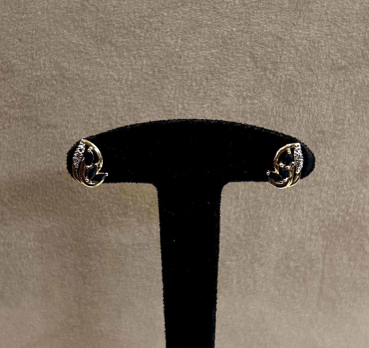 Sapphire & Diamond Earrings-photo-3