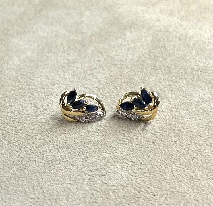 Sapphire & Diamond Earrings-photo-4