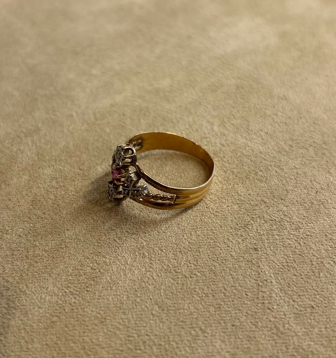 Ruby & Diamond Rose Ring-photo-1