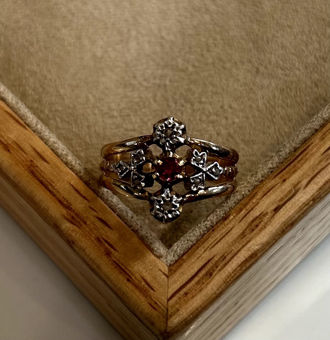 Ruby & Diamond Rose Ring