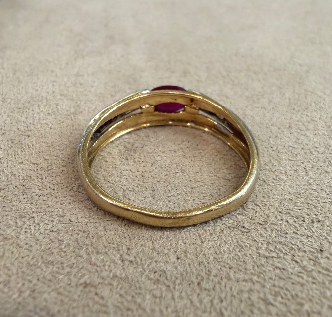 Bague ligne Rubis et Diamants-photo-5