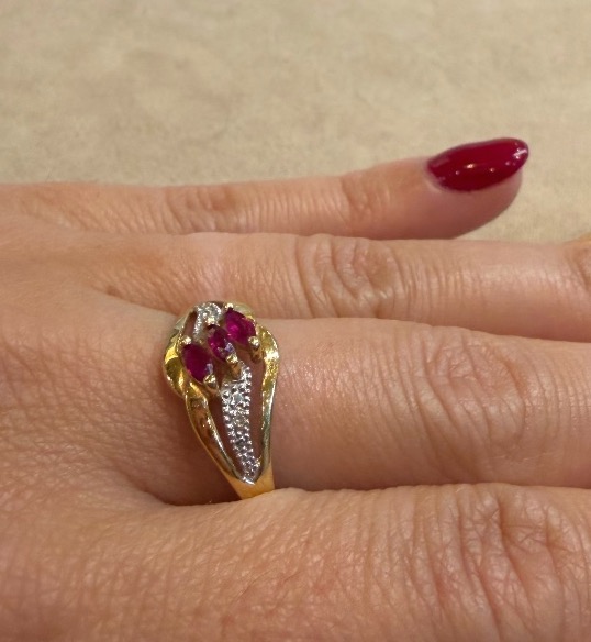 Bague Rubis et diamants-photo-3