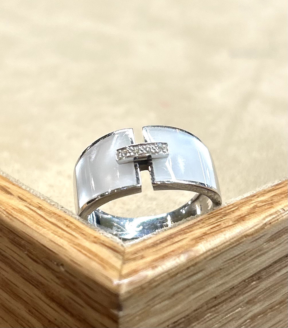 Bague Nacre & Diamants-photo-3
