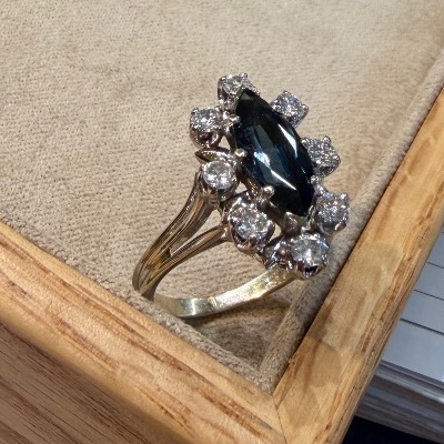 Bague Saphir & Diamants -photo-3