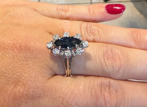 Bague Saphir & Diamants -photo-1