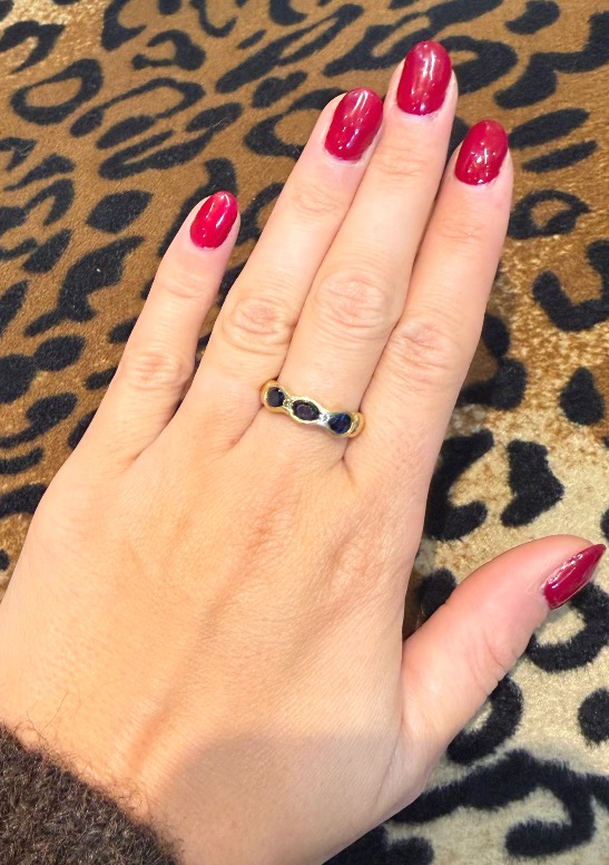 Bague saphirs et diamants-photo-4