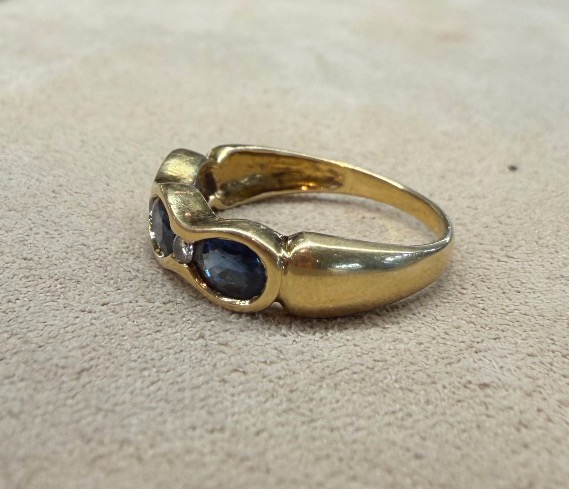 Bague saphirs et diamants-photo-2