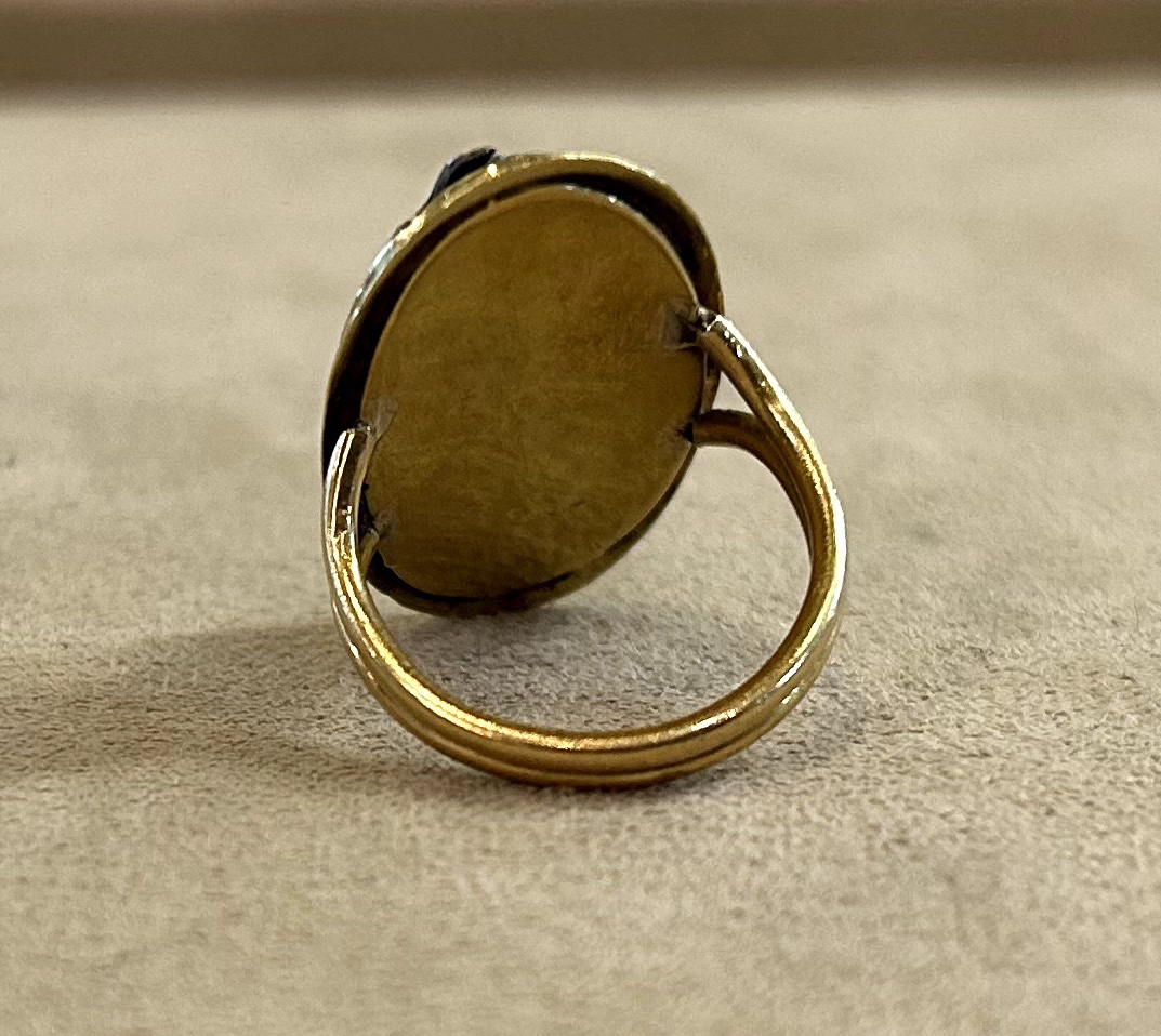 Enamel & Diamond Rose Ring-photo-2