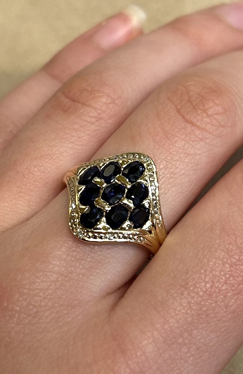 Sapphire & Diamond Ring-photo-2