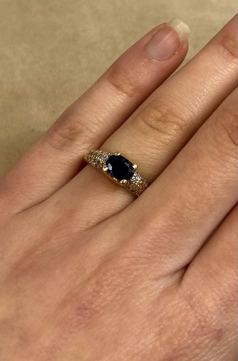 Sapphire & Diamond Ring-photo-2