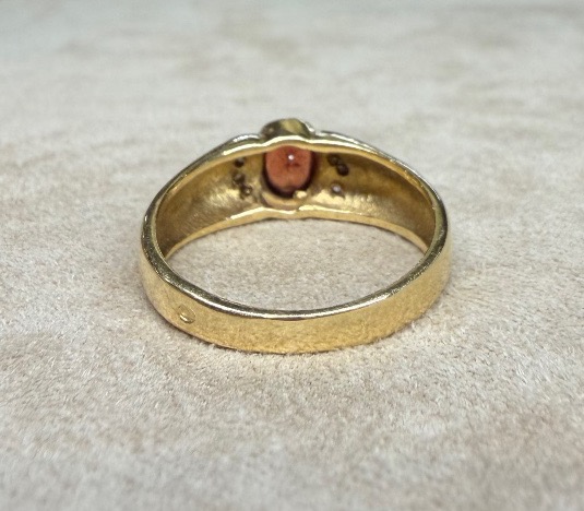 Garnet And Diamond Ring-photo-3