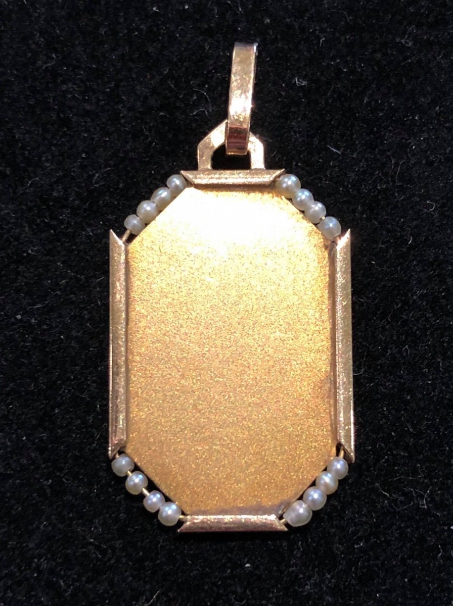 Médaille Vierge Perles Fines -photo-2